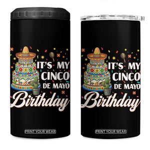 Funny Cinco De Mayo Birthday 4 in 1 Can Cooler Tumbler Mexican Fiesta Theme Party TS12 One Size: 16 oz Black Print Your Wear