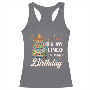 Funny Cinco De Mayo Birthday Racerback Tank Top Mexican Fiesta Theme Party TS12 Charcoal Print Your Wear