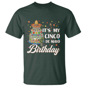 Funny Cinco De Mayo Birthday T Shirt Mexican Fiesta Theme Party TS12 Dark Forest Green Print Your Wear