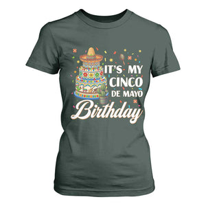 Funny Cinco De Mayo Birthday T Shirt For Women Mexican Fiesta Theme Party TS12 Dark Forest Green Print Your Wear