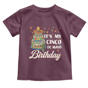 Funny Cinco De Mayo Birthday Toddler T Shirt Mexican Fiesta Theme Party TS12 Maroon Print Your Wear