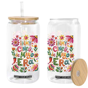 Trendy Floral Fiesta Celebration Glass Can In My Cinco De Mayo Era TS12 Print Your Wear