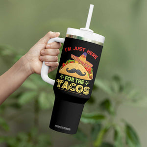 Funny Cinco De Mayo Taco Tumbler With Handle Just Here For The Tacos TS12 Print Your Wear
