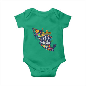 Cinco De Mayo Party Mexican Map Baby Onesie Lets Fiesta TS12 Irish Green Print Your Wear