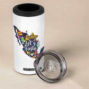 Cinco De Mayo Party Mexican Map 4 in 1 Can Cooler Tumbler Lets Fiesta TS12 Print Your Wear