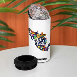 Cinco De Mayo Party Mexican Map 4 in 1 Can Cooler Tumbler Lets Fiesta TS12 Print Your Wear