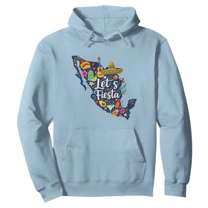 Cinco De Mayo Party Mexican Map Hoodie Lets Fiesta TS12 Light Blue Print Your Wear