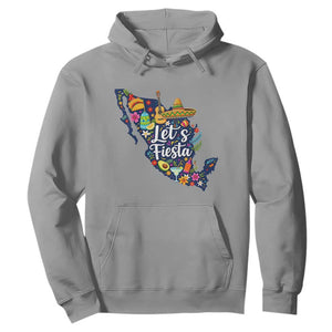 Cinco De Mayo Party Mexican Map Hoodie Lets Fiesta TS12 Sport Gray Print Your Wear