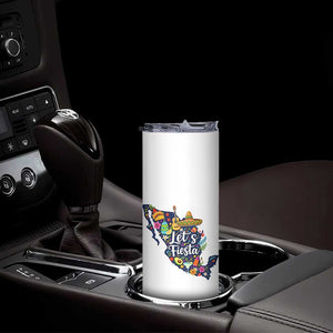 Cinco De Mayo Party Mexican Map Skinny Tumbler Lets Fiesta TS12 Print Your Wear