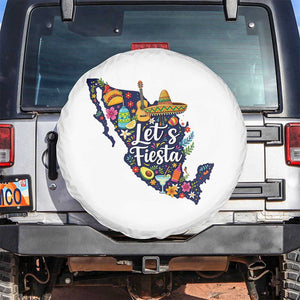 Cinco De Mayo Party Mexican Map Spare Tire Cover Lets Fiesta TS12 No hole White Print Your Wear