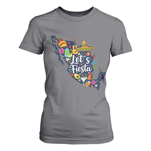 Cinco De Mayo Party Mexican Map T Shirt For Women Lets Fiesta TS12 Charcoal Print Your Wear