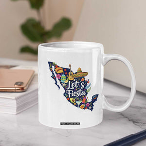 Cinco De Mayo Party Mexican Map Coffee Mug Lets Fiesta TS12 Print Your Wear