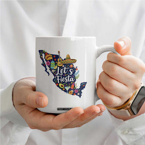 Cinco De Mayo Party Mexican Map Coffee Mug Lets Fiesta TS12 Print Your Wear