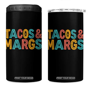 Tacos And Margaritas Lover 4 in 1 Can Cooler Tumbler Cinco De Mayo Fiesta TS12 One Size: 16 oz Black Print Your Wear
