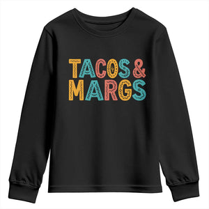 Tacos And Margaritas Lover Youth Sweatshirt Cinco De Mayo Fiesta TS12 Black Print Your Wear