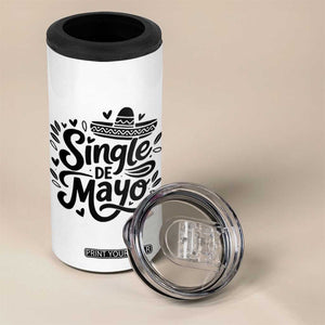 Funny Mexican Party Gift 4 in 1 Can Cooler Tumbler Single De Mayo Squad TS12 Print Your Wear