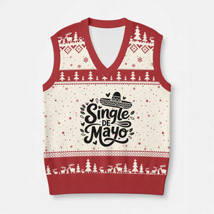 Funny Mexican Party Gift V-Neck Knit Sweater Vest Single De Mayo Squad TS12 Beige Red Print Your Wear
