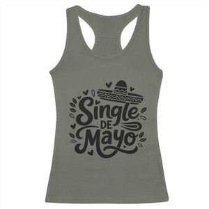 Funny Mexican Party Gift Racerback Tank Top Single De Mayo Squad TS12 Military Green Print Your Wear