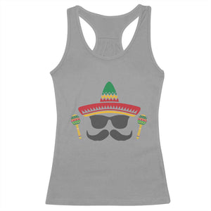 Funny Cinco De Mayo Maracas Characte Racerback Tank Top Fiesta Party Gift TS12 Sport Gray Print Your Wear