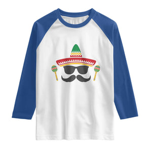 Funny Cinco De Mayo Maracas Characte Raglan Shirt Fiesta Party Gift TS12 White Royal Print Your Wear