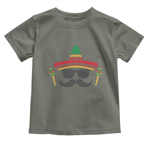 Funny Cinco De Mayo Maracas Characte Toddler T Shirt Fiesta Party Gift TS12 Military Green Print Your Wear
