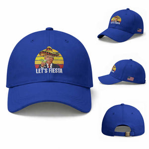 Vintage Cinco De Mayo Trump Fiesta Party Baseball Cap Lets Fiesta TS12 Baseball Cap Universal Fit Royal Blue Print Your Wear