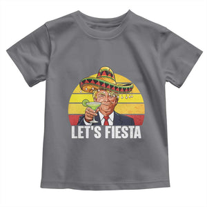 Vintage Cinco De Mayo Trump Fiesta Party Toddler T Shirt Lets Fiesta TS12 Charcoal Print Your Wear