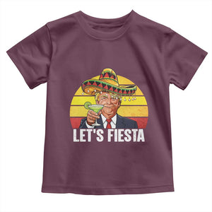Vintage Cinco De Mayo Trump Fiesta Party Toddler T Shirt Lets Fiesta TS12 Maroon Print Your Wear