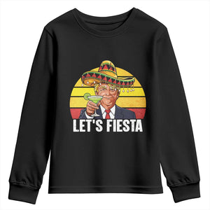 Vintage Cinco De Mayo Trump Fiesta Party Youth Sweatshirt Lets Fiesta TS12 Black Print Your Wear