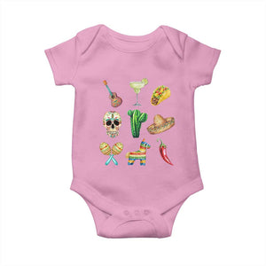 Cinco De Mayo Baby Onesie Mexican Fiesta Party Celebration TS12 Light Pink Print Your Wear