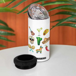 Cinco De Mayo 4 in 1 Can Cooler Tumbler Mexican Fiesta Party Celebration TS12 Print Your Wear