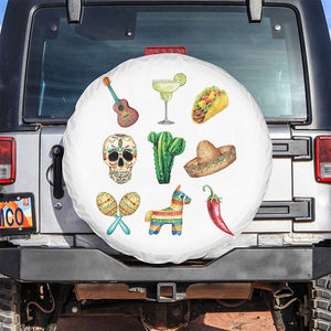 Cinco De Mayo Spare Tire Cover Mexican Fiesta Party Celebration TS12 No hole White Print Your Wear