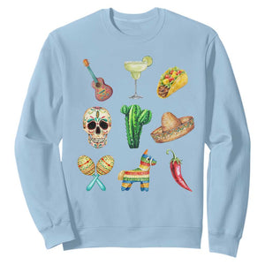Cinco De Mayo Sweatshirt Mexican Fiesta Party Celebration TS12 Light Blue Print Your Wear