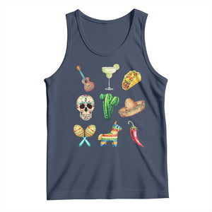 Cinco De Mayo Tank Top Mexican Fiesta Party Celebration TS12 Navy Print Your Wear