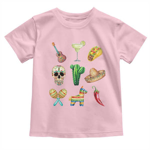Cinco De Mayo Toddler T Shirt Mexican Fiesta Party Celebration TS12 Light Pink Print Your Wear