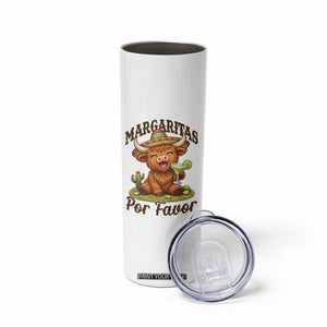 Funny Cinco De Mayo Highland Cow Skinny Tumbler Margaritas Por Favor TS12 Print Your Wear