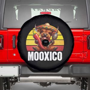 Funny Highland Cow MooXico Spare Tire Cover Cinco De Mayo Fiesta Party TS12 Black Print Your Wear