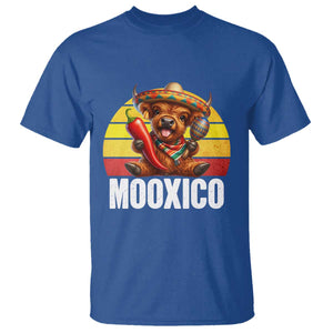 Funny Highland Cow MooXico T Shirt Cinco De Mayo Fiesta Party TS12 Royal Blue Print Your Wear