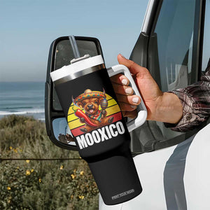 Funny Highland Cow MooXico Tumbler With Handle Cinco De Mayo Fiesta Party TS12 Print Your Wear