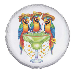 Cinco De Mayo Summer Party Spare Tire Cover Funny Parrots Drinking Margaritas TS12 Print Your Wear