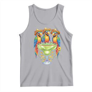 Cinco De Mayo Summer Party Tank Top Funny Parrots Drinking Margaritas TS12 Athletic Heather Print Your Wear