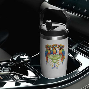 Cinco De Mayo Summer Party Flip Straw Tumbler Funny Parrots Drinking Margaritas TS12 Print Your Wear