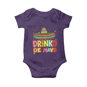 Funny Cinco De Mayo Day Drinking Fiesta Party Baby Onesie Drinko De Mayo TS12 Purple Print Your Wear