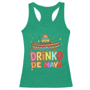 Funny Cinco De Mayo Day Drinking Fiesta Party Racerback Tank Top Drinko De Mayo TS12 Irish Green Print Your Wear