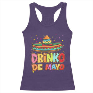 Funny Cinco De Mayo Day Drinking Fiesta Party Racerback Tank Top Drinko De Mayo TS12 Purple Print Your Wear