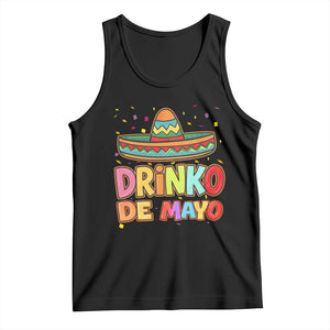 Funny Cinco De Mayo Day Drinking Fiesta Party Tank Top Drinko De Mayo TS12 Black Print Your Wear