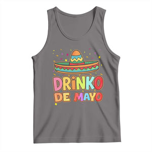 Funny Cinco De Mayo Day Drinking Fiesta Party Tank Top Drinko De Mayo TS12 Deep Heather Print Your Wear
