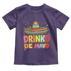 Funny Cinco De Mayo Day Drinking Fiesta Party Toddler T Shirt Drinko De Mayo TS12 Purple Print Your Wear