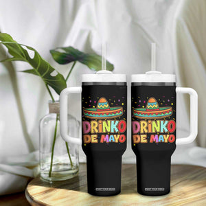 Funny Cinco De Mayo Day Drinking Fiesta Party Tumbler With Handle Drinko De Mayo TS12 Print Your Wear