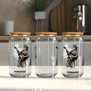 4th Of July Rock N Roll Glass Can Funny Statue Of Liberty Playing Guitar TS12 Print Your Wear